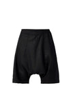 Black Linen Low Crotch Shorts