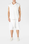 White Low Crotch Shorts