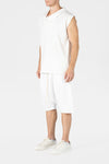White Low Crotch Shorts