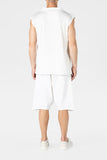 White Low Crotch Shorts