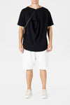 WHITE DRAWSTRING SHORTS