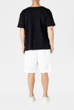 WHITE DRAWSTRING SHORTS