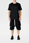 Black Layered Sweatshorts