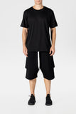 Black Layered Sweatshorts