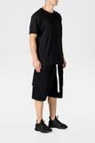 Black Layered Sweatshorts