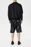 Black Faux Leather Shorts