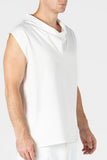 White Funnel Neck Top