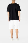 Front Draped Black T-Shirt