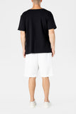 Front Draped Black T-Shirt
