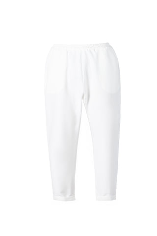 WHITE CROPPED TROUSERS