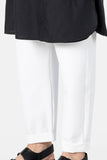 WHITE CROPPED TROUSERS
