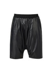 Low Crotch Faux Leather Shorts