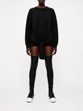 Layered Tie-Detail Sweatshirt