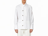 Asymmetric Collar Linen Shirt