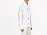 Asymmetric Collar Linen Shirt