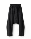 Drop-Crotch Linen  Balloon Trousers