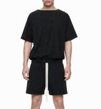Drawstring Wide-Leg Shorts