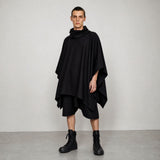 Black Cotton Unisex Poncho