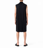 Black Cotton Draped Top