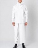 White Long Layered Trousers