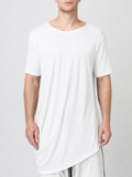 White Side Draped T-Shirt