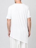 White Side Draped T-Shirt