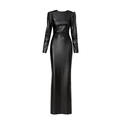 Maxi Faux-Leather Dress