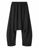 Drop-Crotch Linen  Balloon Trousers