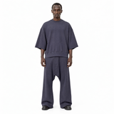 Gray Oversized Drop-Shoulder T-Shirt