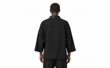 Taffeta Trim Black  Kimono