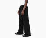 Black Flared  Drop-Crotch Trousers