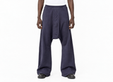 Gray Flared  Drop-Crotch Trousers