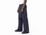 Gray Flared  Drop-Crotch Trousers