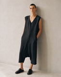 Linen Drop Crotch Jumpsuit