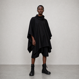 Black Cotton Unisex Poncho