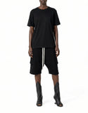 Black Layered Sweatshorts