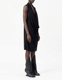 Black Cotton Draped Top