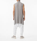 Light Gray Cotton Draped Top
