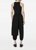 Elastic-Edge Layered Trousers