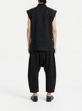 Drop-Crotch Linen  Balloon Trousers