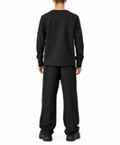 Slightly flared loose trousers
