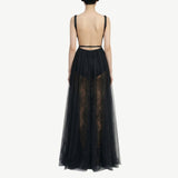 Deconstructed Lace and Tulle Overall Dress
