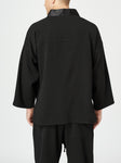 Taffeta Trim Black  Kimono