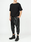 Faux-Leather Joggers