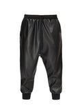 Faux-Leather Androgynous Trousers