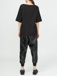 Faux-Leather Androgynous Trousers